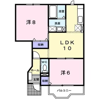 ビューティームーン A【1階】の間取り