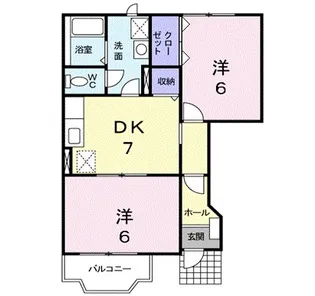 ラ・プリマヴェーラ B【1階】の間取り