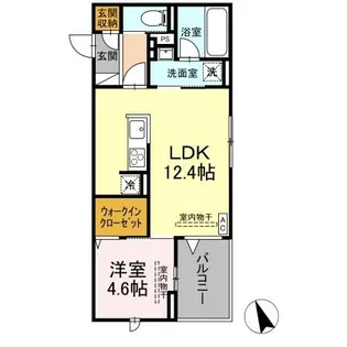 TORISIA売市【302号室】の間取り
