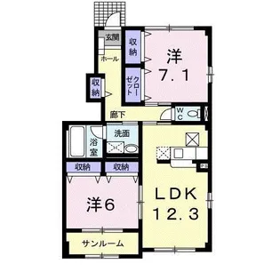 ウィンベル【1階】の間取り