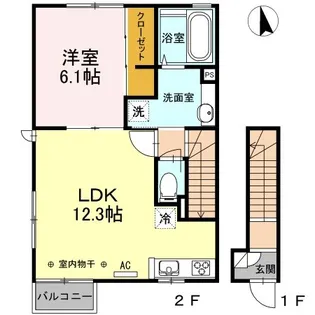 ボヌールおいらせ【2階】の間取り