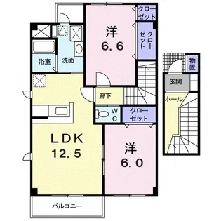 セレスクールA【2階】の間取り
