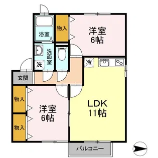 サンライズ油久保 D【1階】の間取り