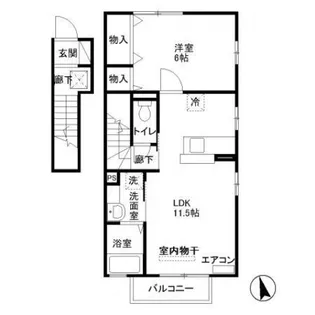 アークヒルズB【2階】の間取り