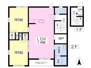 プレザントコートA【2階】の間取り