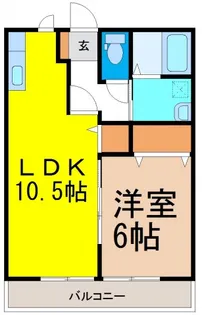 カーサブリランテ【101号室】の間取り