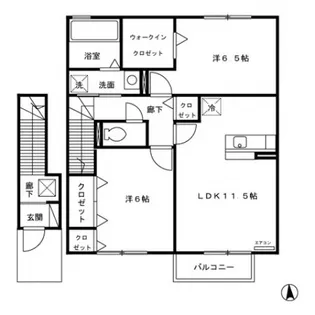 プロムナードさくら D【2階】の間取り