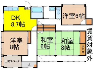 栃木県芳賀郡市貝町大字文谷【一戸建】の間取り