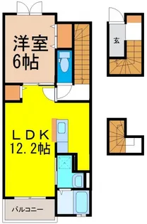 プロムナードヴィラⅢ【302号室】の間取り