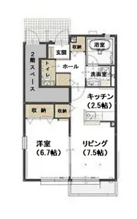 SUNSET MALL Ⅲ B棟【1階】の間取り