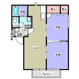 パークサイドウエノ B棟【2階】の間取り