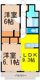 Y&M メヌエット【301号室】の間取り