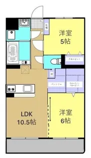 サンホープ長田【401号室】の間取り