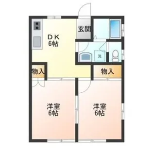 ハイツ栗崎【1階】の間取り