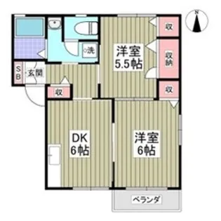 ディアス・ビオレータF【2階】の間取り