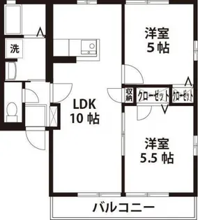 ファミールコートB【1階】の間取り