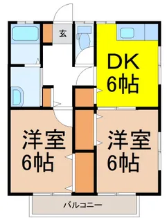 コーポ菊地 B【202号室】の間取り