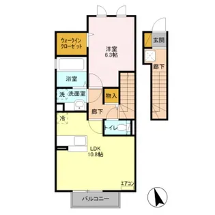 メゾン医大前桜A【2階】の間取り