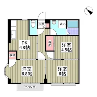 グリーンハイツ鈴木A【106号室】の間取り