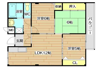 グランドール八光【1階】の間取り