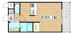 ガルリ高槻【2階】の間取り