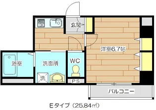1Kの間取り画像