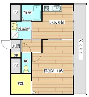 アンプルールフェールハンナハンナ【2階】の間取り