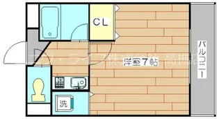 シャトーボヌール郡家本町【1階】の間取り