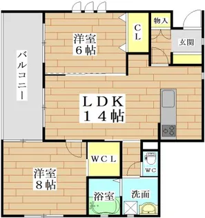 今城町タウンハウスⅡ【1階】の間取り