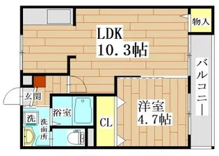 松原マンション【1階】の間取り