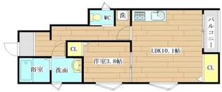 サンライズ芥川【1階】の間取り