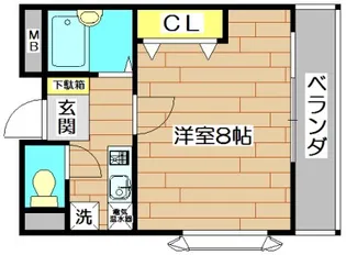 大阪府茨木市末広町【マンション】の間取り