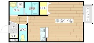 ビアンフェ真上【2階】の間取り