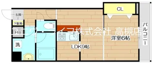 ソウジュ古曽部【1階】の間取り