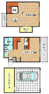 メゾンヴェール月見町II【1階】の間取り