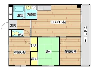 ピアグランデ【6階】の間取り