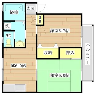 ルミエールタバタ【1階】の間取り