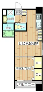 アーバネックス高槻芥川【11階】の間取り