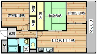 クリアコート寺谷【2階】の間取り