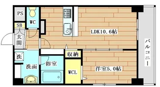 AZURE大手町【3階】の間取り