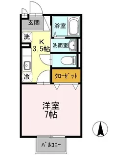 シャトルコート【1階】の間取り