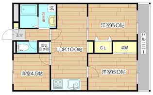 フェリーチェ古曽部【2階】の間取り