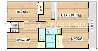 アムールカセイ【2階】の間取り