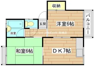 サニーハイツA棟【1階】の間取り