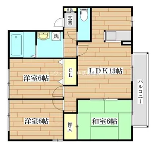 ガーデンビレッジ B棟【1階】の間取り