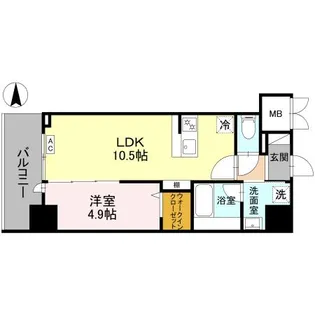 ストーリア茨木【8階】の間取り