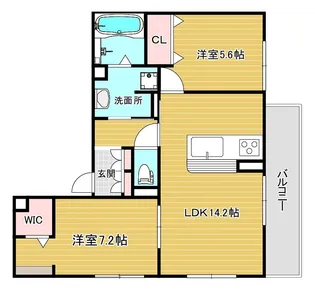 D-residence高槻市下田部B【1階】の間取り