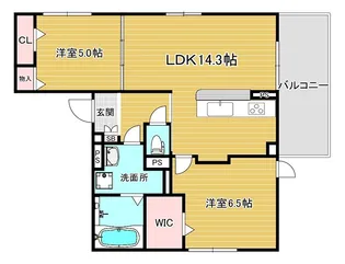D-residence高槻市下田部B【2階】の間取り