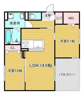 D-residence高槻市下田部B【3階】の間取り