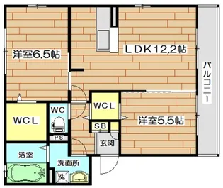 Sirius(シリウス)B棟【1階】の間取り